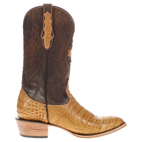 Image of Vaccari Men's Travis Genuine American Alligator Belly Leather Western Cowboy Boots