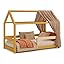 Letto Montessori Casetta MILO 90x200 - Legno Massello, Con Rete, Carico 230kg, Per Bambini - Foto 4