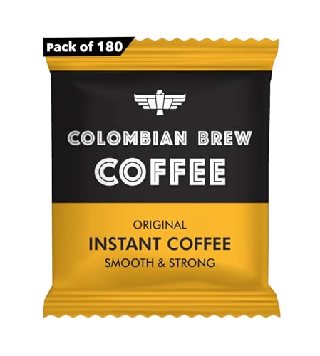 Colombian Brew Orginal Instant Coffee Powder Sachets, Pack of 200