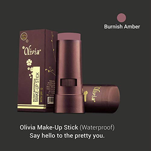 Image of Olivia Instant Waterproof Makeup Stick Matte Concealer Burnish Amber 15 G Shadeno.10 (Spf 12) - Pack Of 3, Medium