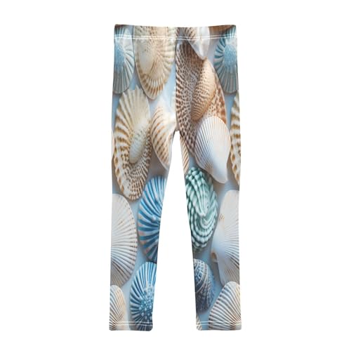 Toddler Girls Leggings Printed Yoga Pants Leggings Blue Green Cameo Shell for Kids2