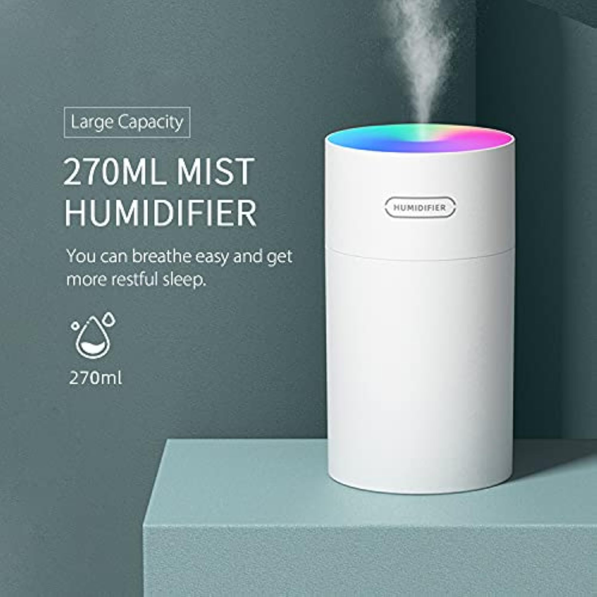 270mL Car Mist Humidifier Diffuser with Night Light