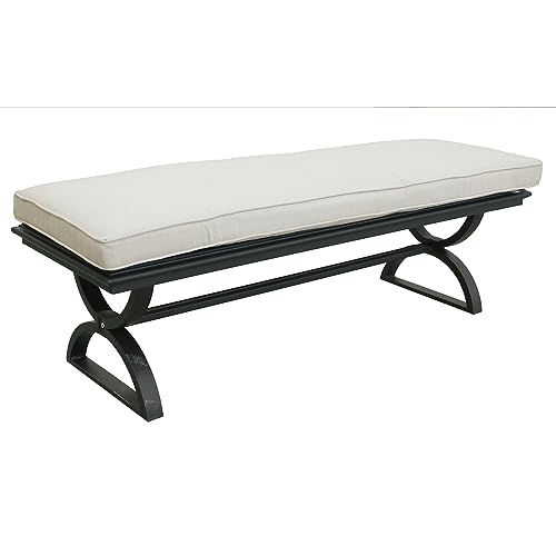 Rectangular 6 - Person 68\" Long Aluminum Dining Set with Cushions, Canvas Natural