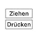 Aufkleber,Hinweisschild, Tür Aufkleber Drücken & Ziehen, 2 mal 4 x 11cm