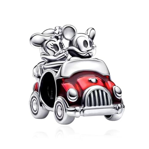 Image of Cartoon Car Charm for Women Charms Bracelets, 925 Sterling Silver Cartoon Mother's Day Halloween Birthday Christmas Jewelry Gift for Women