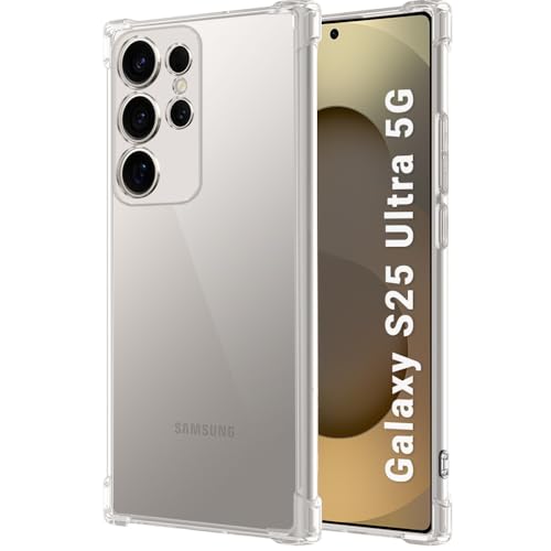 Image of TheGiftKart Transparent Crystal Clear Back Cover Case for Samsung Galaxy S25 Ultra 5G | Shockproof Soft TPU Case | Cushioned Edges for Ultimate Protection Back Cover Case (TPU, Transparent)
