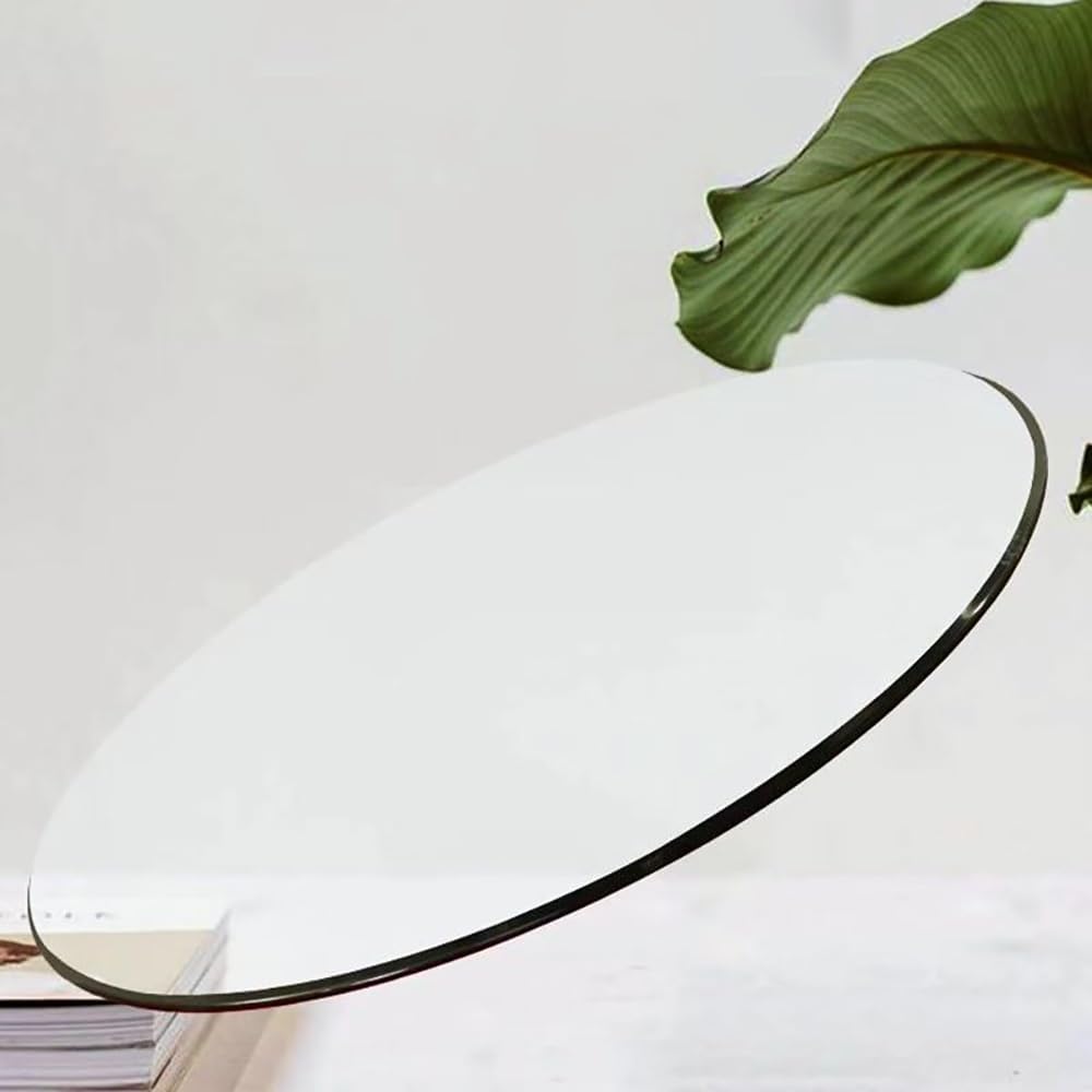 Round Tempered Glass Tabletop, 11"-40" Glass Table Top for Kitchen Patio Coffee Tables, Transparent Replacement Top for Furniture Protection(38cm(14.96in))