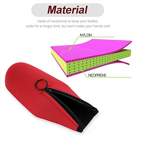 SUPGLAZ 5 Pack Bierfles Koelere Mouwen met Rits voor Feest, Bierhouder Opvouwbare Geïsoleerde Neopreen Bierfles Cover… - Image 5