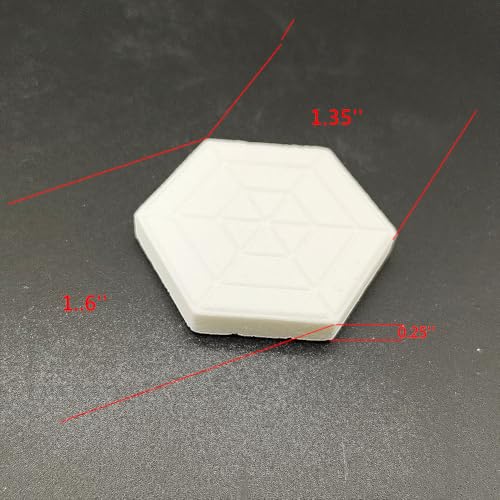 Image of 1.6 Inch Ceramic Coral Frag Plugs Coral Frag Tiles Base Disc - 12 Pack | Hexagon | 40mm(1.57 inch)| White