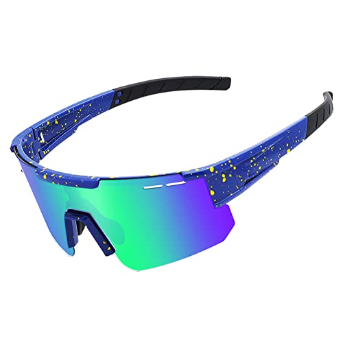 Henniu Óculos de sol de ciclismo polarizado UV400 masculino e feminino, mtb, bicicleta de estrada, ó