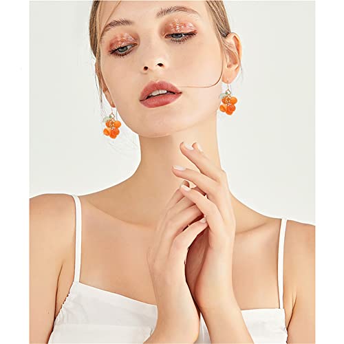 Boho Unique Handmade Creative Fruit Orange Earrings Retro Personality Simple Tassel Earrings For Women Fruit Jewelry Gifts3
