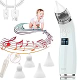 Baby Nasal Aspirator, Electric Nose Cleaner with 4 Silicone Nose Tips for Infants,Nose Sucker with 3...