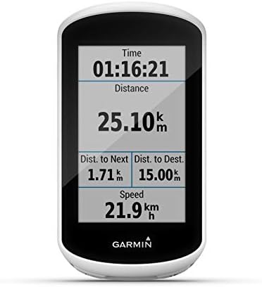 Garmin Edge Explore Touchscreen Touring Bike Computer with Connected Features, White