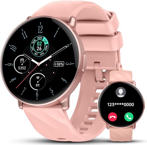 Reloj Inteligente Hombre Mujer, 1.39' HD Smartwatch con Llamadas Bluetooth,112+ Modos Deportivos Smart watch con Pulsómetro/Monitor de Sueño/Podómetro,IP68 Impermeable Reloj Deportivo para Android iOS