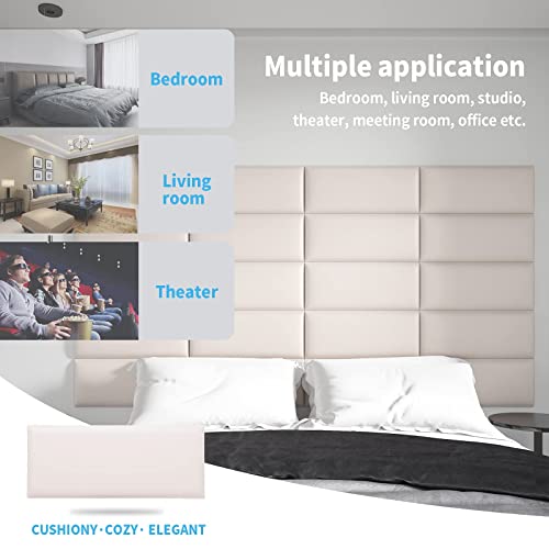 Art3D Peel And Stick Headboard For Twin In Light Pink, Pack Of 4 Panels Sized 9.84" X 23.62", 3D Wall Panel, Upholstered Wall Panel #TOP4