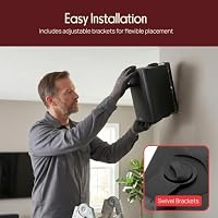 Pyle 6.5-Inch Wall Mount Waterproof Bluetooth Speaker System – Indoor/Outdoor Audio Pair with Built-in Digital Amplifier, Weather-Resistant Housing, High-Power Sound, Easy Installation (Black) — image 6