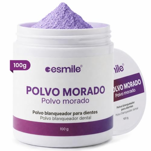 ESMILE Polvo Blanqueador de Dientes Inmediato – Polvo Blanqueador Dientes con Carbón Activo Natural y Sabor a Menta – Blanqueo Dental Pro Profesional en Casa 100 gr