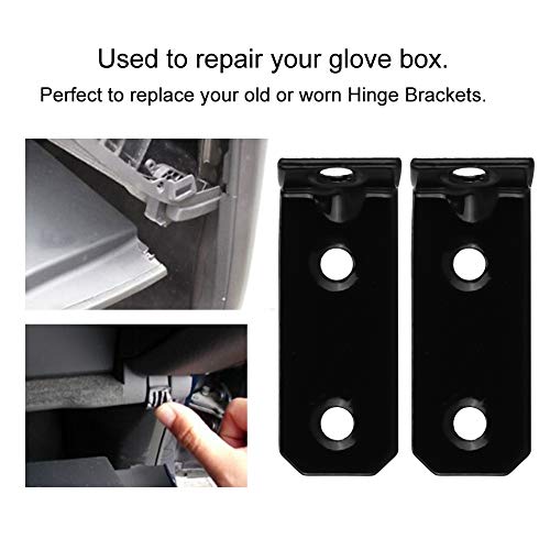 KIMISS Brackets Car Glove Box Lid Hinge Repair Kit Hinge Bracket Fix Set Hinge Repair Replacement DIY compartment cover Black for A4 B6 B7 8E 8H - Image 2