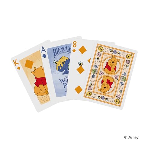 Image of Bicycle Disney Winnie the Pooh Playing Cards - Premium Hundred Acre Wood Deck, Collectible Pooh Bear Toy Gift for Kids & Adults, Classic Disney Card Game Set
