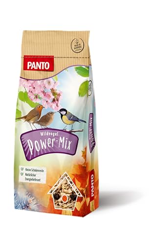 PANTO Wildvogelfutter Power Mix – 20 kg Vogelfutter für Futterhäuschen, Streufutter für Vögel mit Sonnenblumenkernen, Erdnüssen, Rosinen, Getreideflocken PANTO Wildvogelfutter Power Mix – 20 kg Vogelfutter für Futterhäuschen, Streufutter für Vögel mit Sonnenblumenkernen, Erdnüssen, Rosinen, Getreideflocken