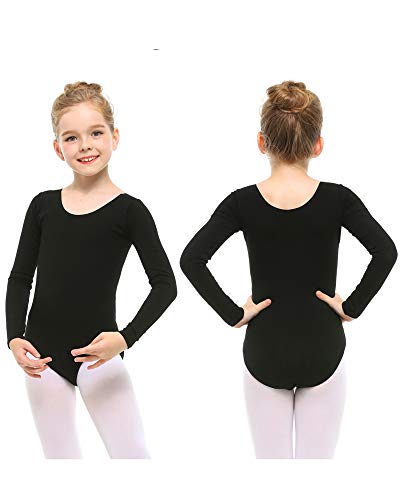 Stelle Long Sleeve Ballet Leotards for Girls Dance Leotard Black Gymnastics Ballet Outfits (Toddler/Little Kid/Big Kid)3