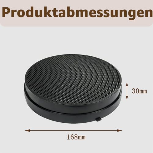 Pack of 4 Activated Carbon Filters Compatible with Airlux CR2000, for Falmеc No. 6, 103050091, 114163, 101117, Type 6, Type C, Replacement for Cooker Hood, Diameter 168 mm - 4