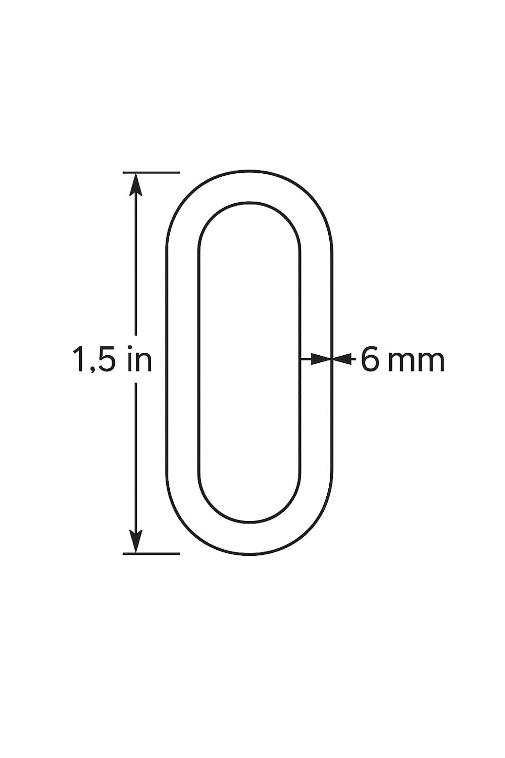 Plastic Barrier Chain, 1.5" Diameter, 100' Length, Yellow