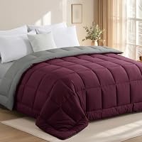 Tifschlaf Coverless Duvet King Size 13.5 Tog - Burgundy Red/Grey 230x220cm