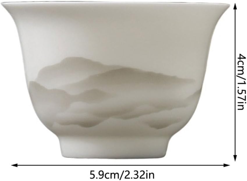 GSOUL Kungfu Tea cup Creative Handmade Small Teacup White Porcelain Kung Fu Household Tea Cup Host Drinking Small Tea Cups