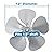 9800528 Replacement Fan Blade Power Vent Motor, 14393 FB99100 Attic Fan Blade Propeller 12" 32 Degree 5 Blade for 1/2" Shaft with Set Screws