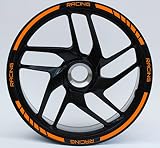 ✅ Duración: 5-7 años DualColorStampe Pegatinas de tiras de moto de 17 pulgadas compatibles con Ducati Suzuki Kawasaki Honda Triumph llantas COD.D0057 (naranja)