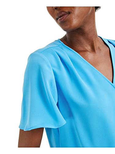 Alfani Womens Solid Pullover Blouse, Blue, Small #TOP2