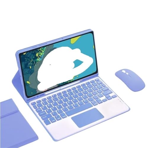 Luopan �^�u���b�g�P�[�X�ƃJ�o�[, �L�[�{�[�h�ƃP�[�X�̃Z�b�g iPad Pro 11 �C���` 2018-2022 ���j�o�[�T���ɍœK(Purple+touch keyboard+mouse)