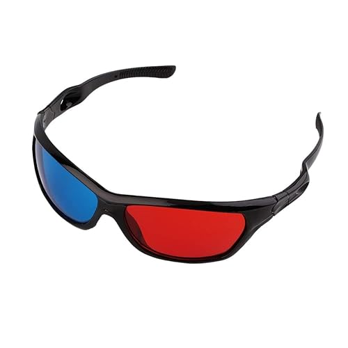 Miniatura 9 de 1 unids negro adulto marco negro rojo azul gafas 3D para anaglifo dimensional juego de película 3D gafas de visualización