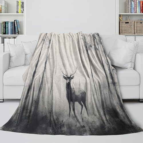 Plaid microfibre compact 150x200cm lit couverture douce faune 3D