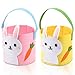 Cestino Pasquale in Feltro per Bambini, Borsa Coniglietto Pasquale, 2pcs Cestini Pasquale con Manico, Sacchetto Regalo di Pasqua per Feste di Uova Caccia