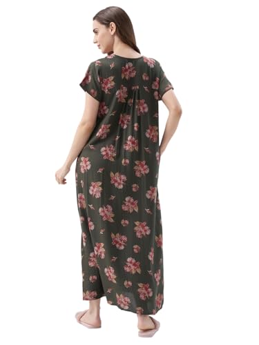 Image of AV2 Women Printed Alpine Nightwear Nighty Maxi - 7285