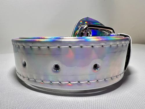 Kids Baseball/Softball Belt – 26" Silver Holographic – Durable, Unisex3