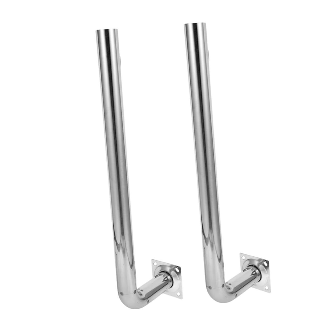 BRIGHTFUFU 2Pcs Stainless Steel Antenna Mounting Brackets Shaped Pole Mount for Outdoor Bridge Weather Resistant Design for Stable Installation Residential and School Areas