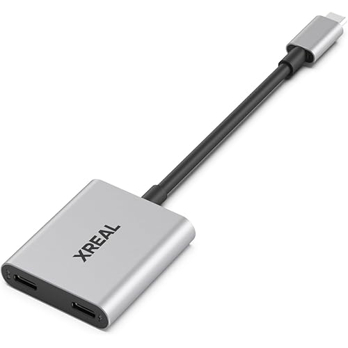 XREAL Hub, Power and Play Adapter, Power Your AR Glasses While Charging Your Source Device, Like Steam Deck, ROG Ally, Switch, iPhone 15 or Android Phone, Support 45W Fast Charging and 120Hz