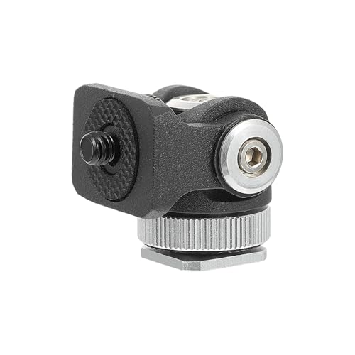 Toddmomy Adaptador de Zapata Mini para Cámara Cabezal de Bola Giratorio 360° de Aleación de Aluminio Soporte Ligero y Compacto para Monitor Luz de Relleno y Trípode Uso Fotográfico