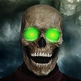 casque moto integral tete de mort Design réaliste à mâchoire mobile : ce masque de crâne est doté d'une mâchoire effrayante mobile. En le portant, vous pouvez imiter la parole du crâne. Faites de vous le squelette le plus réaliste de la fête costumée.