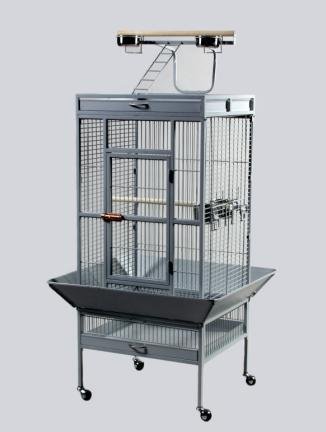 24 in. x 20 in. x 60 in. Wrought Iron Select Cage - Pewter