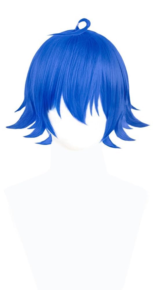Royal Blue Short Cosplay Wig Men's Spiky Straight Hair Wig Hair Role Play Halloween Christmas Costume Comic Convention Heat Resistant Synthetic Wigs+Wig Cap