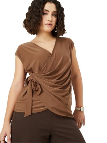 Image of Max Women's Cotton Solid Regular Fit Top