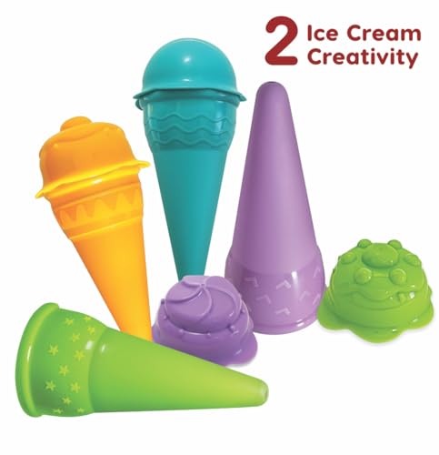 Image of toymate Smart Play 4-in-1 Gift Set - Educational Toddler Toys for 12-36 Months, Shape Sorter, Stacking Rings, Nesting Cups & Pretend Ice Cream Play, Learning Playset for Boys & Girls