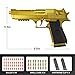 2 Pack Shell Ejecting Toy Gun - Semi-Automatic Handgun with Shell Ejection and Auto Rebound, Toy Foam Blasters & Stress Reducing Toys for Boys Girls Halloween Christmas Birthday Gifts (Black+Gold)