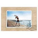  H8280M_WENS1B Sticker mural décoratif Motif matin jogging 120 x 80 cm