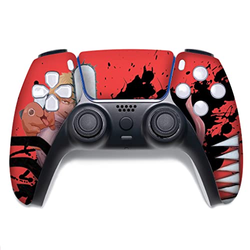 Chainsaaw Men Custom PS-5 Controller Wireless compatible with Play-Station 5 Console by BCB Controllers | Proudly Customized in USA with Permanent HYDRO-DIP Printing (NOT JUST A SKIN)
