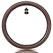 Haokay Heavy Duty Pure Cowhide Steering Wheel Cover, Genuine Leather Steering Cover Brown Leather Steering Wheel Cover with 15 Inches Universal Fit (Brown-1)